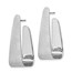 Sterling Silver RP Sand-finish Post Dangle Earrings - 33.13 mm