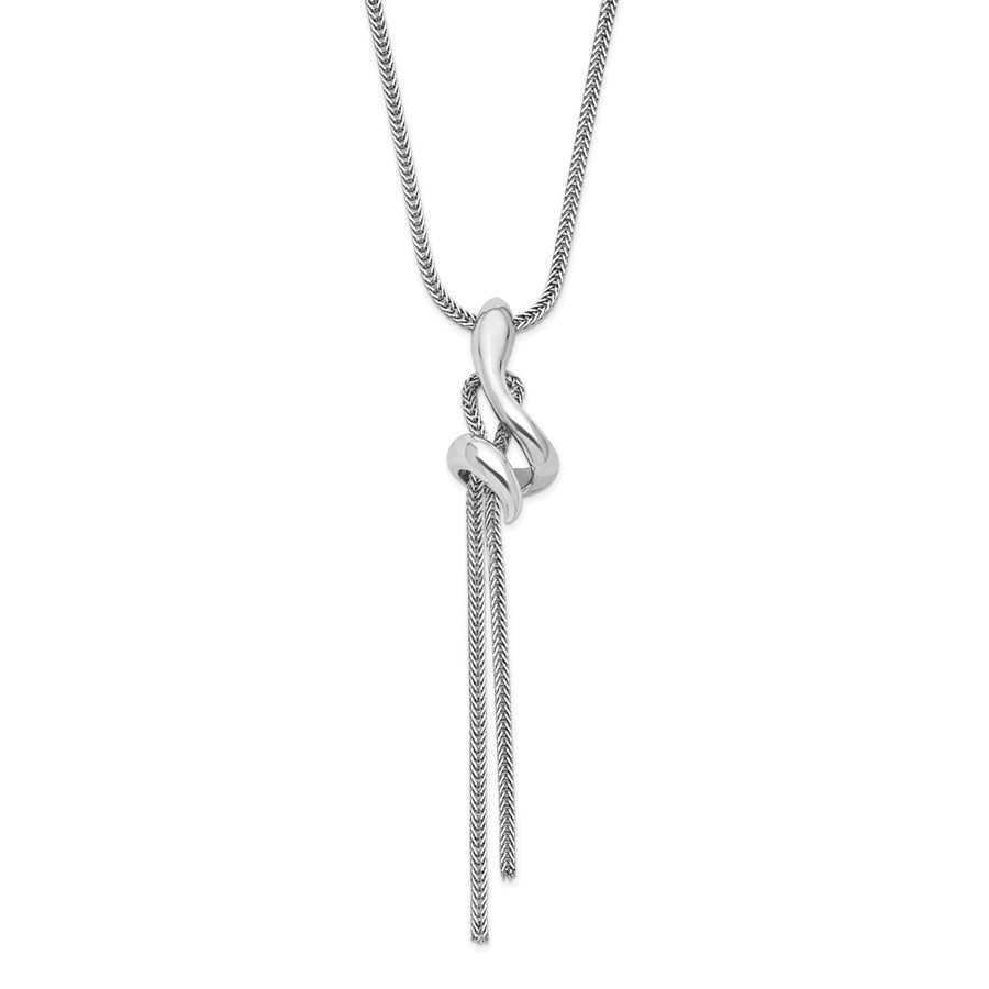 Sterling Silver RP Snake w/ 2in ext. Necklace - 18 in.