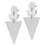 Sterling Silver RP Textured Post Dangle Earrings - 39 mm