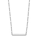 Sterling Silver RP w/ 1.25in ext. Necklace - 15.5 in.