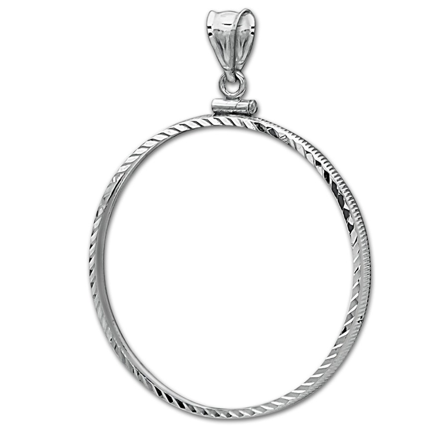 Buy Sterling Silver Screw Top Diamond Cut Coin Bezel 382 Mm Apmex 