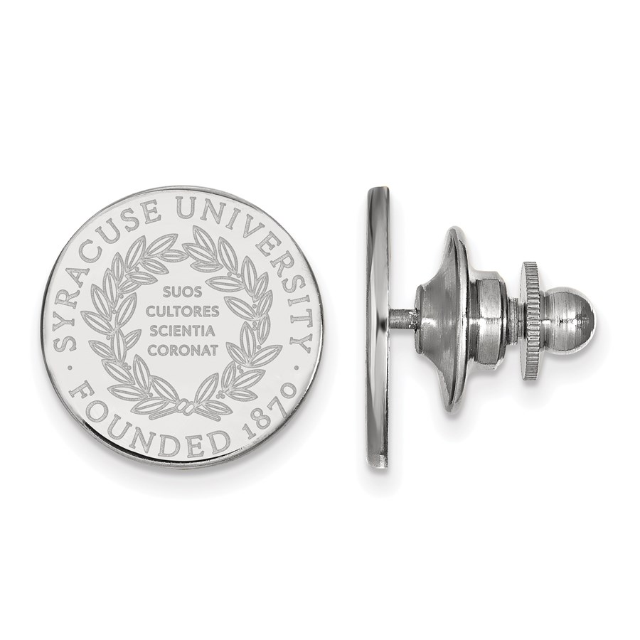 Sterling Silver Syracuse University Crest Lapel Pin