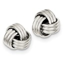 Sterling Silver Twisted Knot Post Earrings