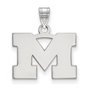 Sterling Silver University of Michigan Small Pendant
