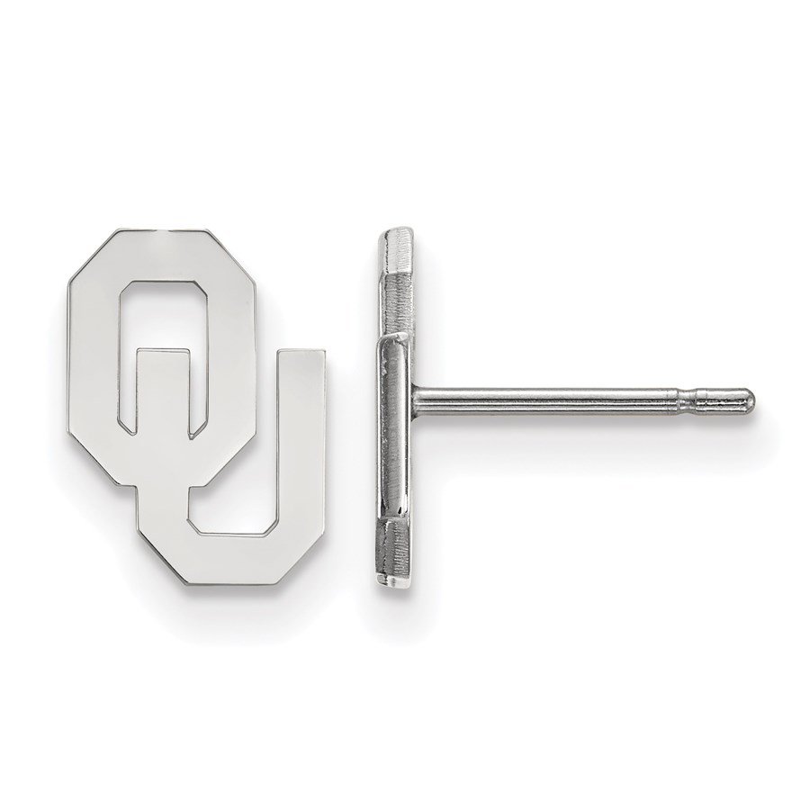 Sterling Silver University of Oklahoma Post Earrings