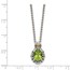 Sterling Silver w/ 14K Accent Peridot Pendant - 18 in.