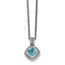 Sterling Silver w/14k London Blue Topaz Necklace