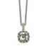 Sterling Silver w/ 14k Polished Green Quartz Pendant - 18 in.