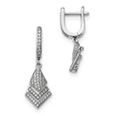 Sterling Silver & Zirconia Brilliant Embers Earrings (Drop)