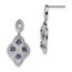 Sterling Silver & Zirconia Dangle Earrings (32 mm)