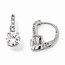 Sterling Silver Zirconia Leverback Earrings (15 mm)