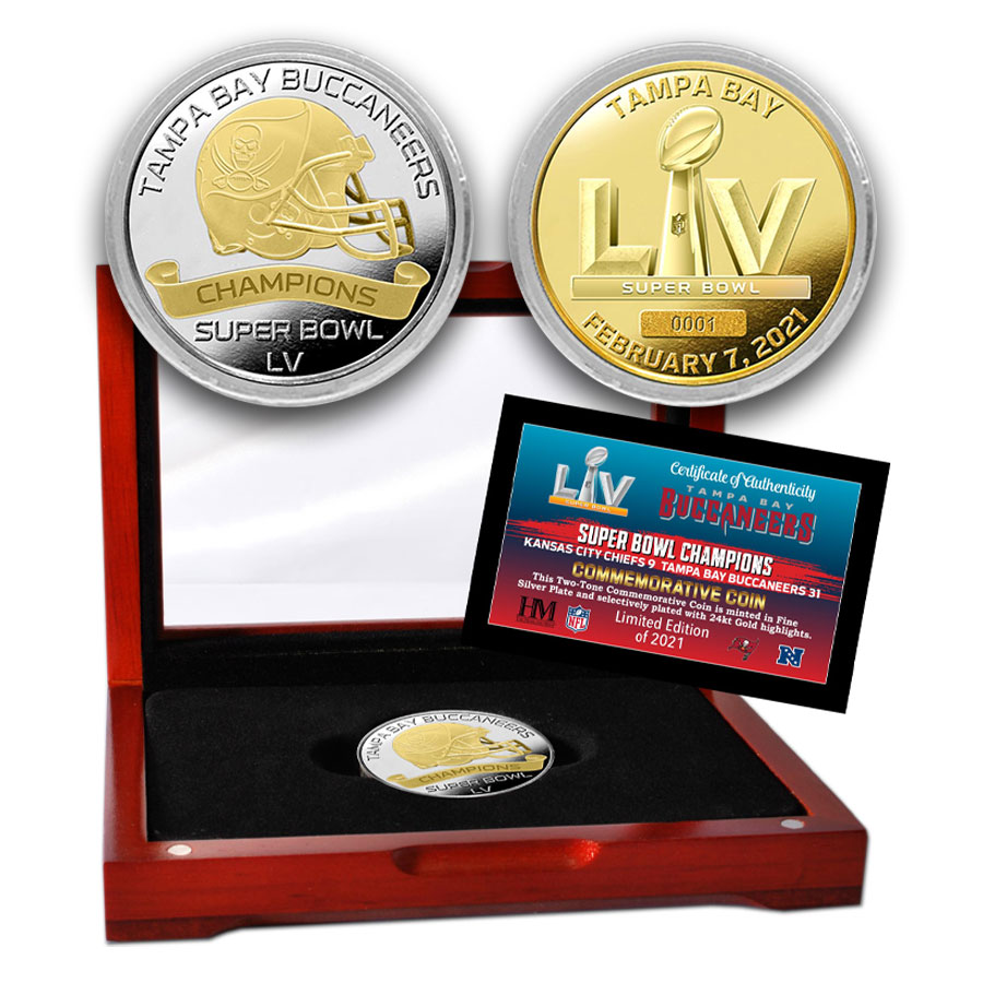 Buy Super Bowl LV Champions Two-Tone Coin - Tampa Bay Buccaneers | APMEX