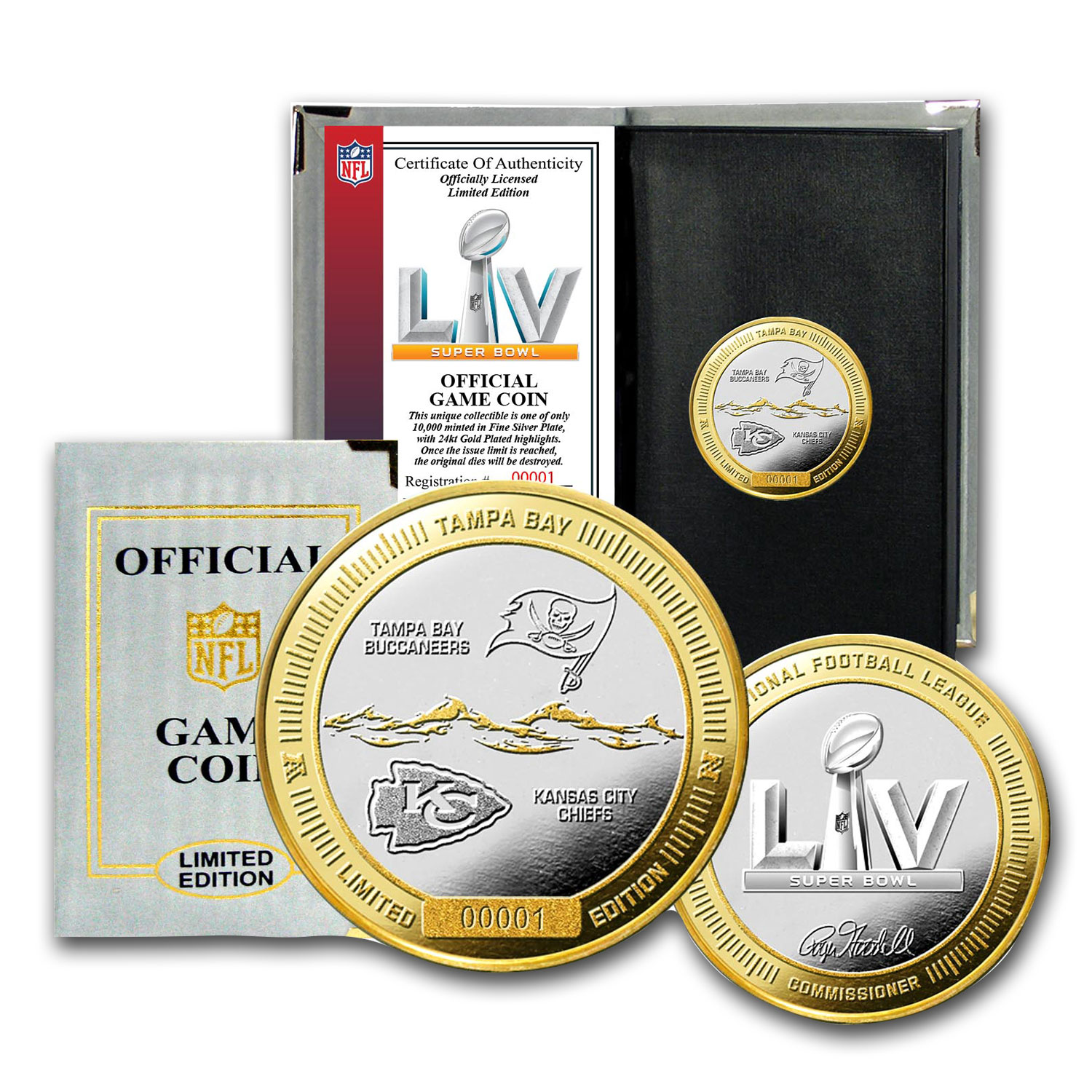 Buy Super Bowl LV Official 2-Tone Flip Coin - Buccaneers Vs. Chiefs | APMEX