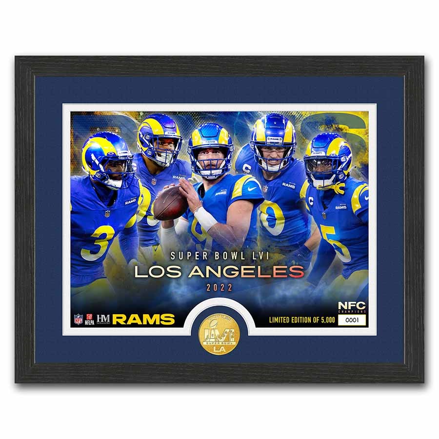 NFL Los Angeles Rams Super Bowl 2022 Team Force Photo Mint Frame