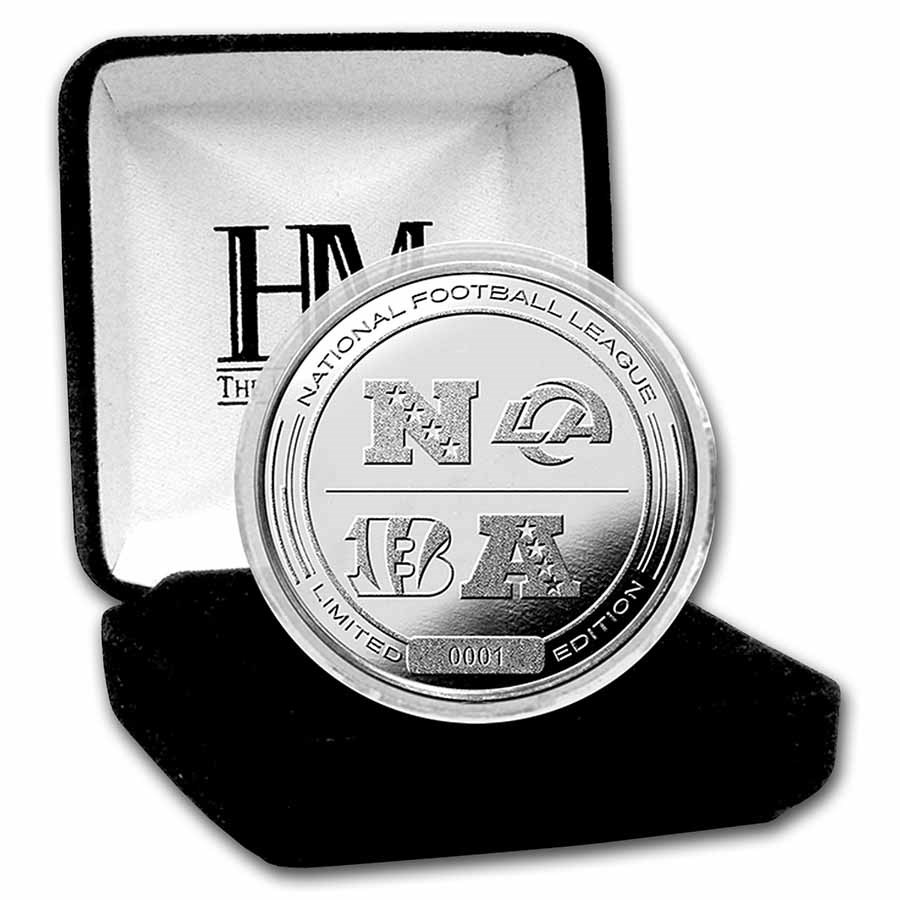 Buy Super Bowl LVI NFL 1 oz Silver Flip Coin Bengals vs. Rams APMEX