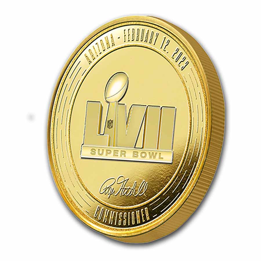 Buy Super Bowl LVII Gilded Flip Coin Chiefs V Eagles | APMEX