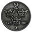 Sweden 3-Coin Set Iron Money (1942-1945) VF-XF