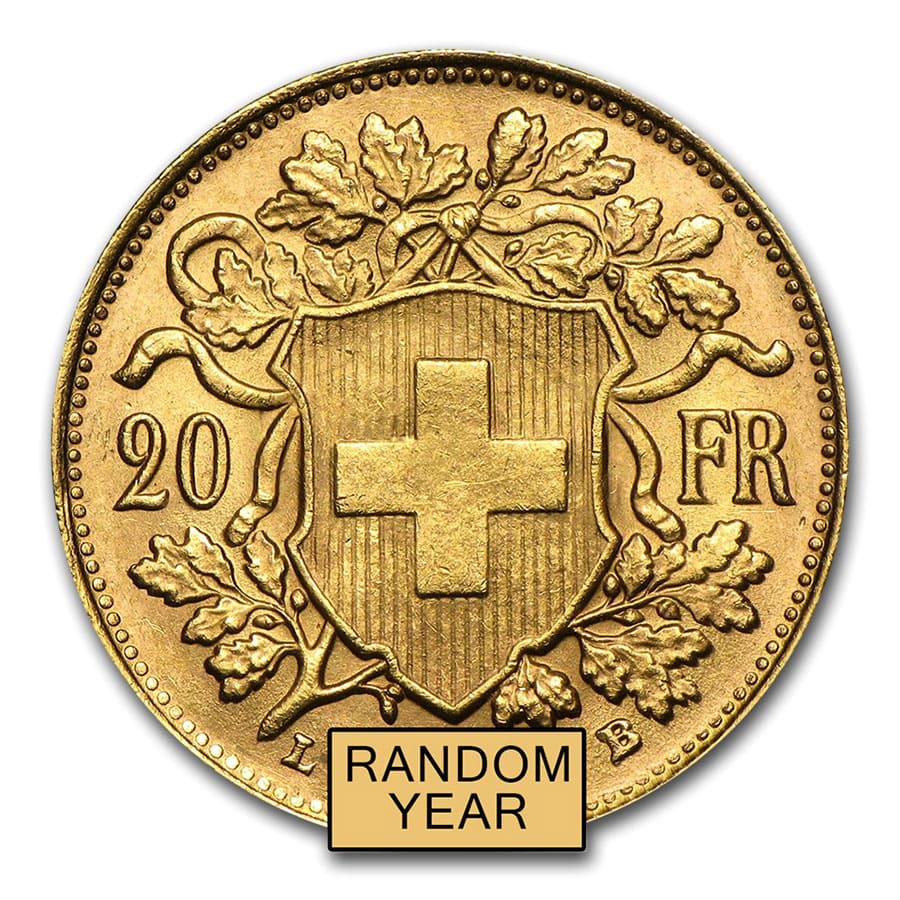 Buy Helvetia Coin 20 Francs Swiss Gold AU Random APMEX