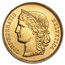 Switzerland Gold 20 Francs Helvetica (1883-1896) Avg Circ