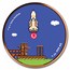 Tetris™ Rocket Launch 1 oz Copper Colorized Round in TEP