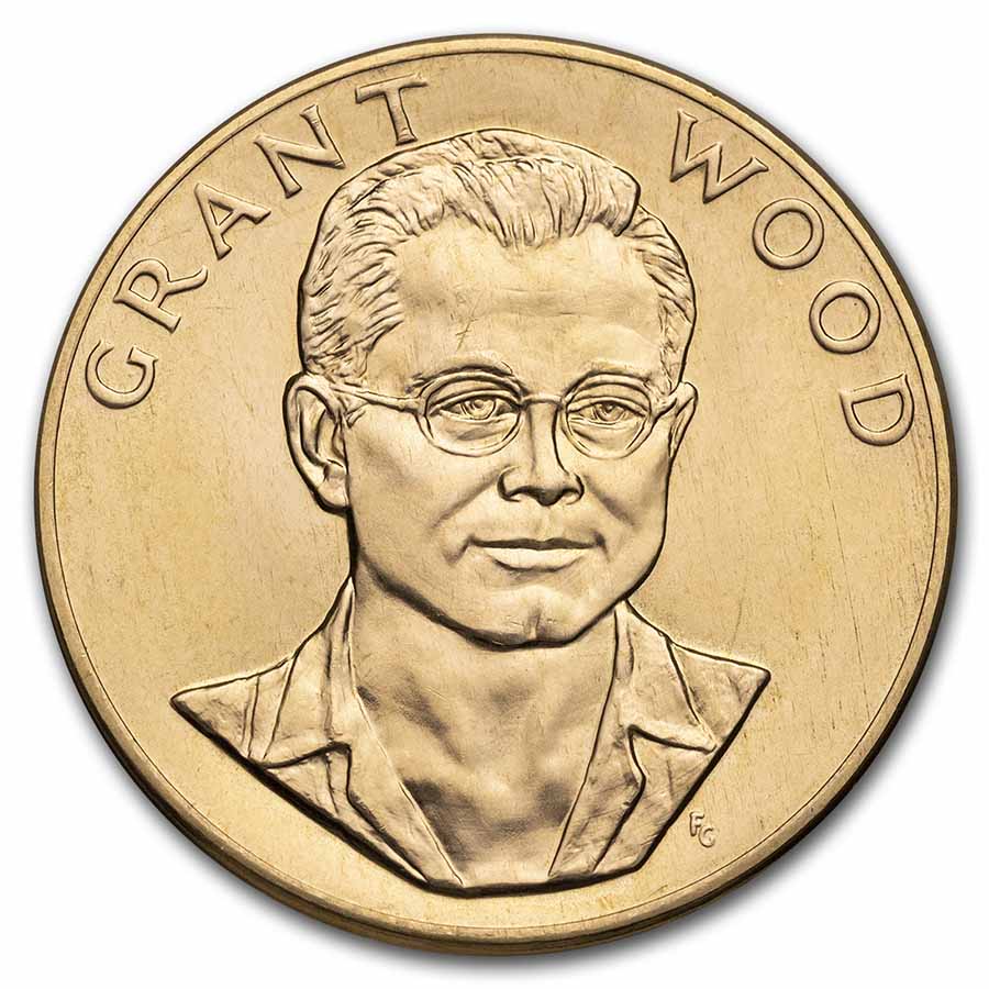 Buy U.S. Mint 1 oz Gold Commemorative Arts Medal Grant Wood | APMEX