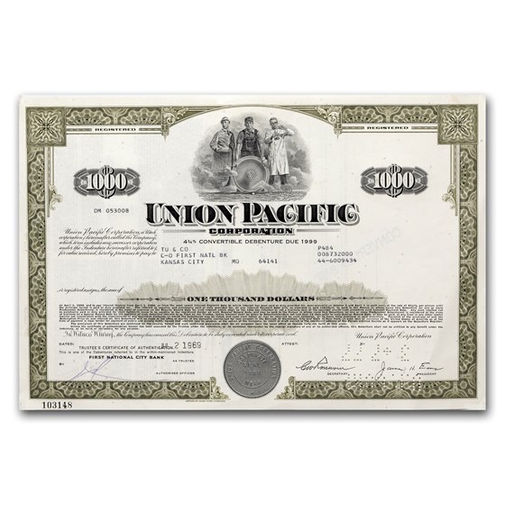 Buy Union Pacific Corporation Stock Certificate | APMEX
