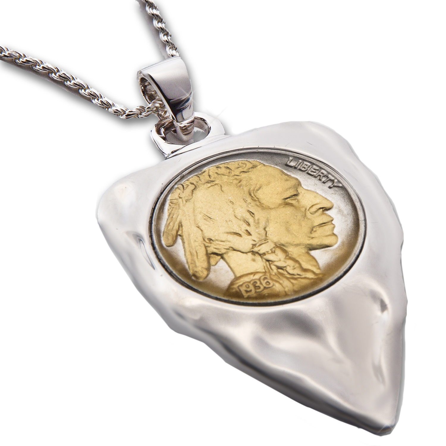 Buffalo nickel 2025 arrowhead pendant