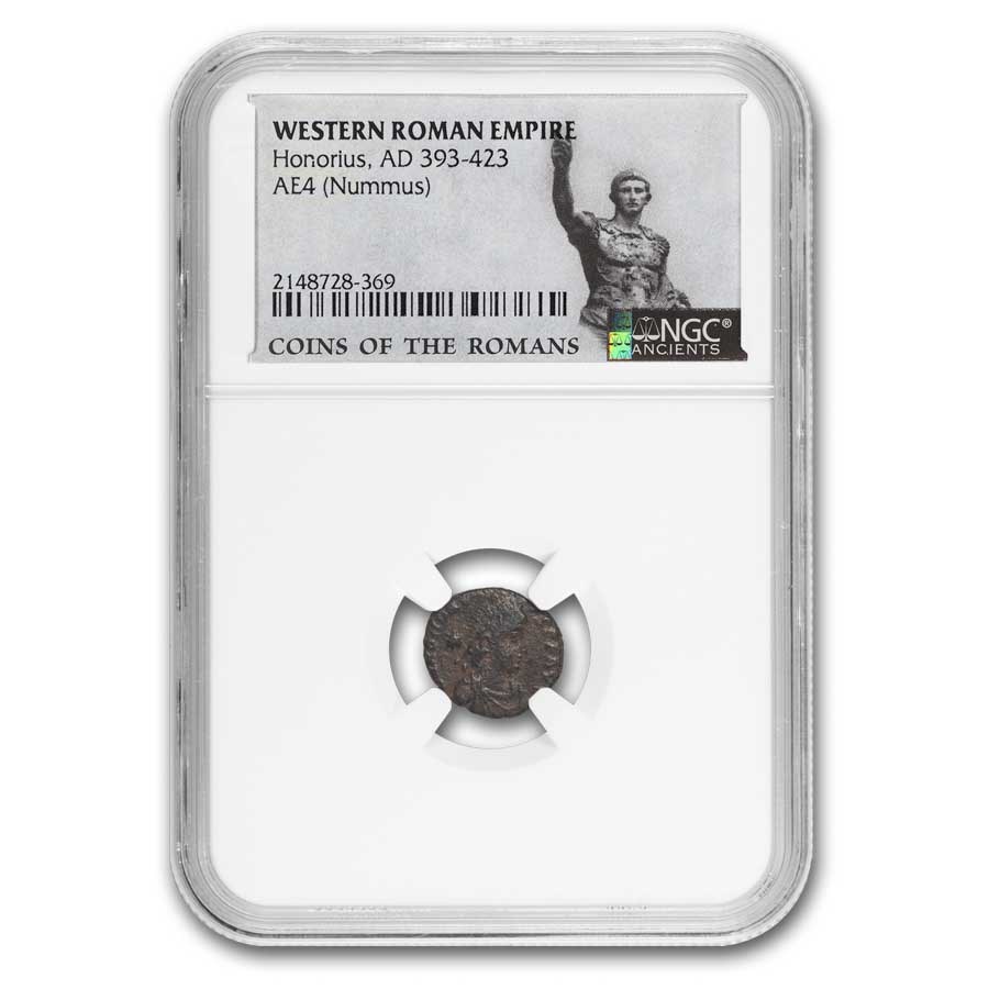 Western Roman AE Nummus Honorius (393-423 AD) NGC (Random Coin)