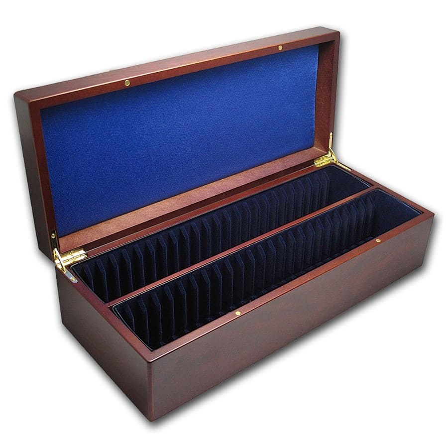 Wooden Slab Storage Box (Mahogany Finish) - Fifty Slabs