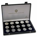 Yugoslavia Silver Sarajevo Winter Olympics 15-Coin Set W/Case